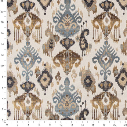 D3030 Abstract & Geometric,Global Azure Blue Charlotte Fabrics