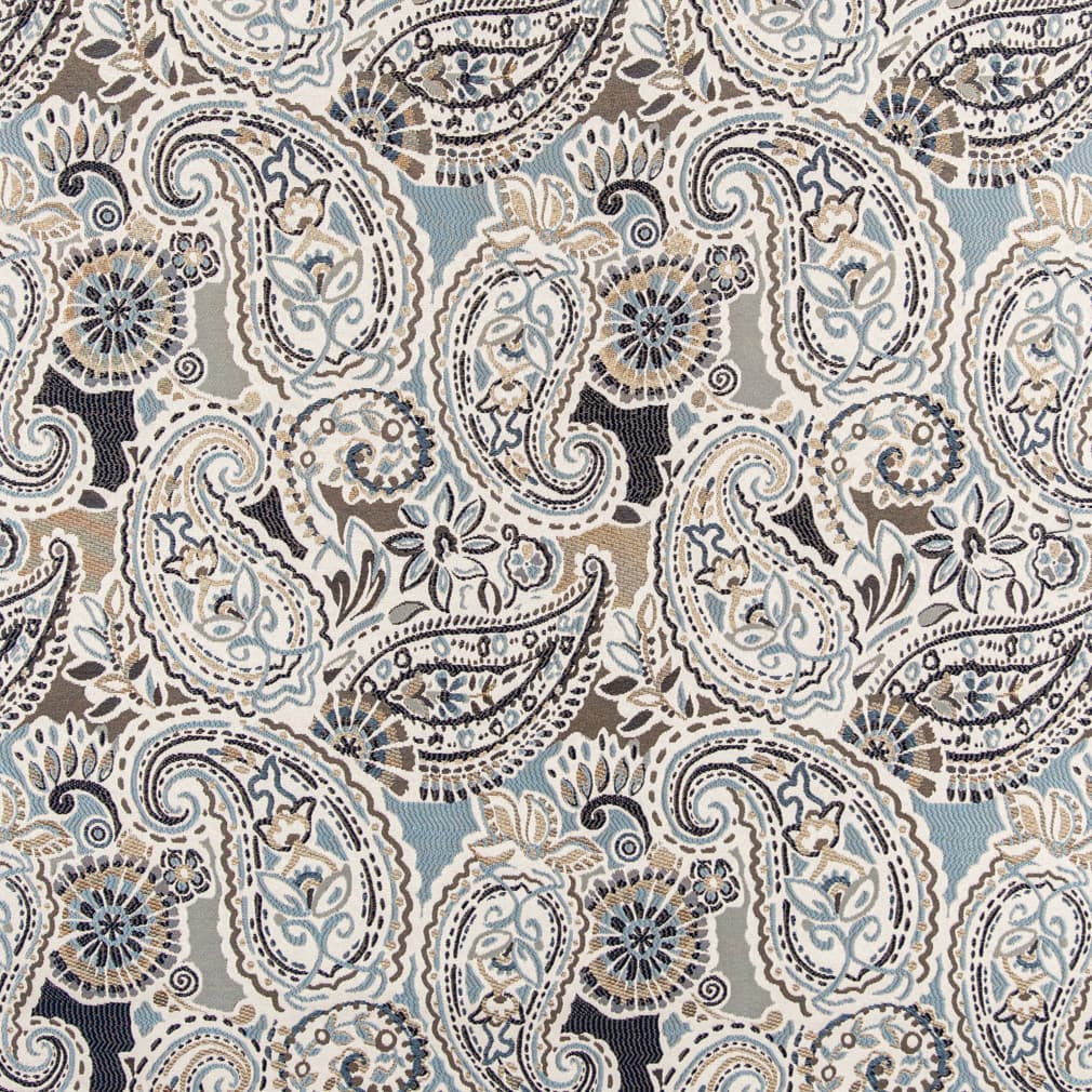D3032 Paisley Cornflower Blue Charlotte Fabrics
