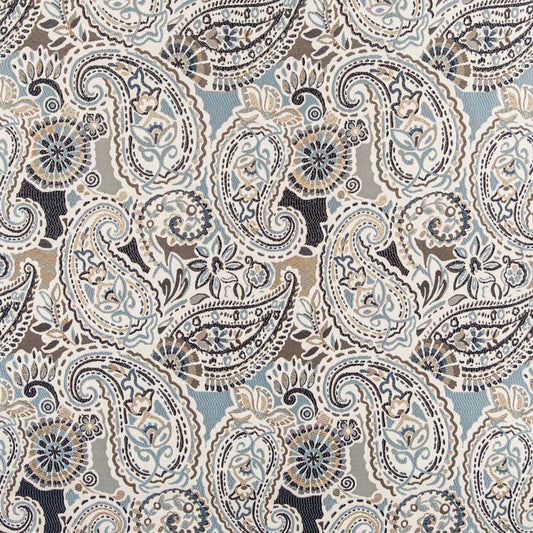 D3032 Paisley Cornflower Blue Charlotte Fabrics