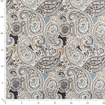 D3032 Paisley Cornflower Blue Charlotte Fabrics