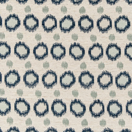 D3043 Abstract & Geometric River Blue Charlotte Fabrics