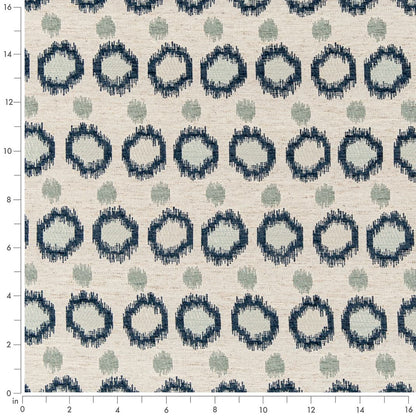 D3043 Abstract & Geometric River Blue Charlotte Fabrics