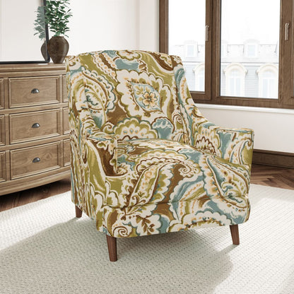 D3047 Paisley Meadow Aqua & Teal,Green Charlotte Fabrics