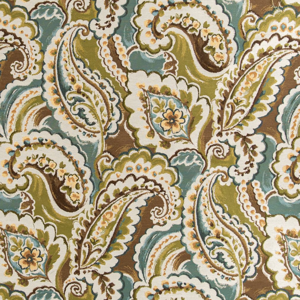 D3047 Paisley Meadow Aqua & Teal,Green Charlotte Fabrics