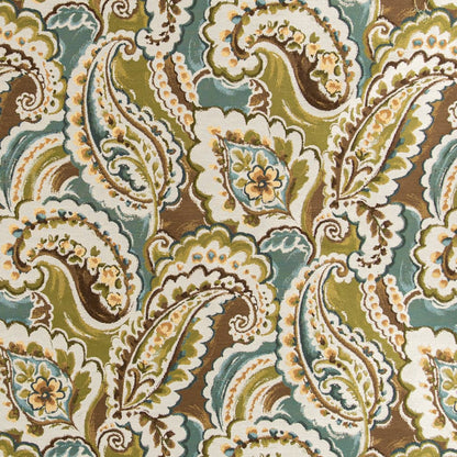 D3047 Paisley Meadow Aqua & Teal,Green Charlotte Fabrics