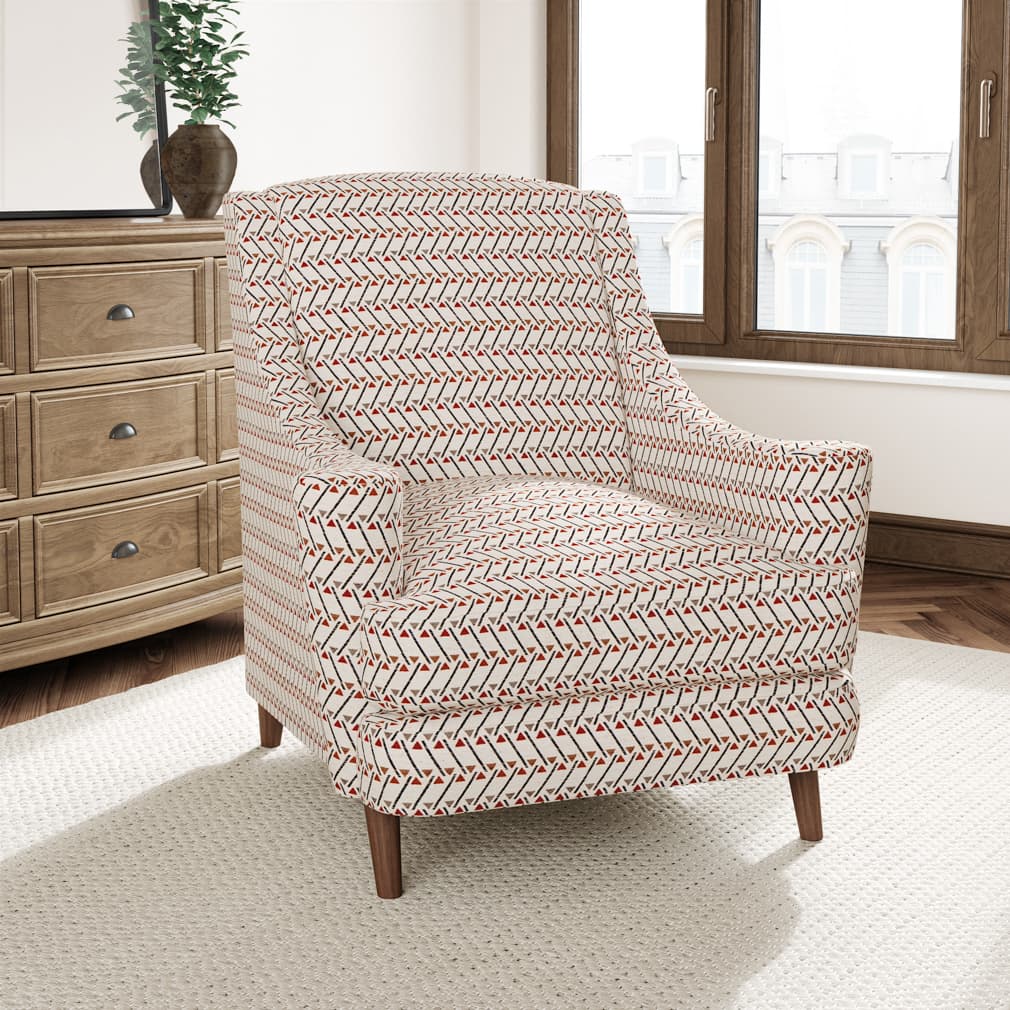 D3049 Abstract & Geometric Cayenne Orange & Rust Charlotte Fabrics
