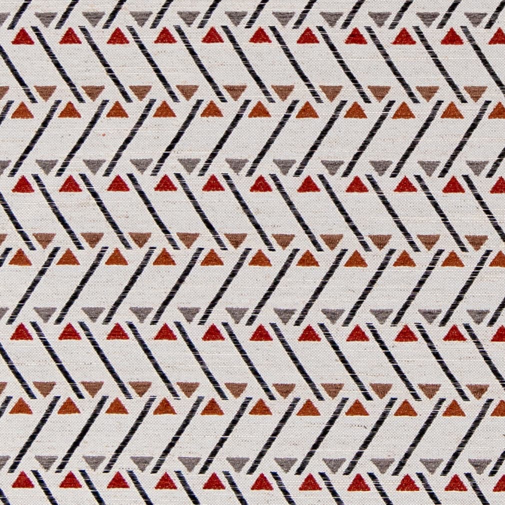 D3049 Abstract & Geometric Cayenne Orange & Rust Charlotte Fabrics