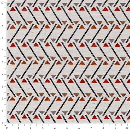 D3049 Abstract & Geometric Cayenne Orange & Rust Charlotte Fabrics
