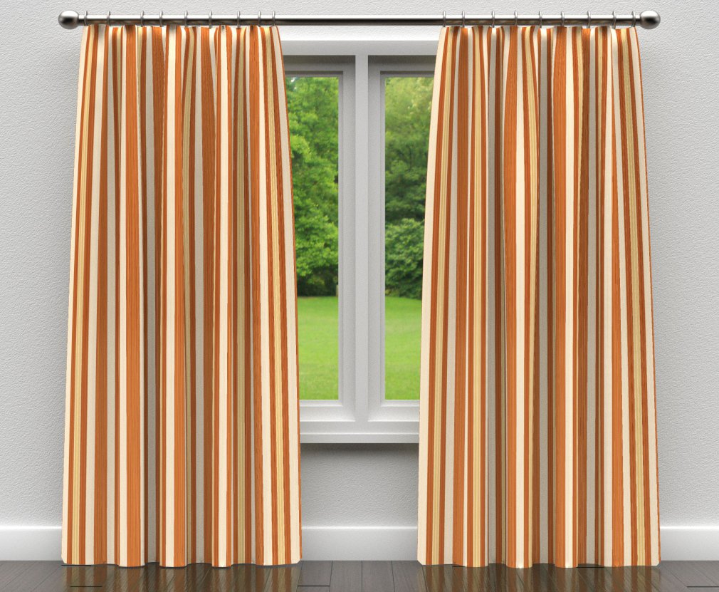 D304 Stripe Amber Noble Stripe Orange & Rust Charlotte Fabrics
