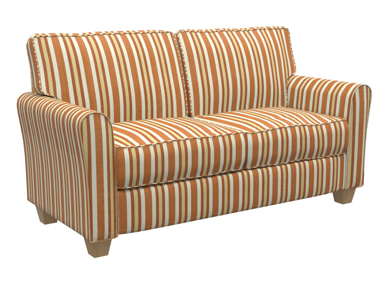 D304 Stripe Amber Noble Stripe Orange & Rust Charlotte Fabrics