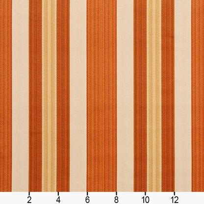 D304 Stripe Amber Noble Stripe Orange & Rust Charlotte Fabrics