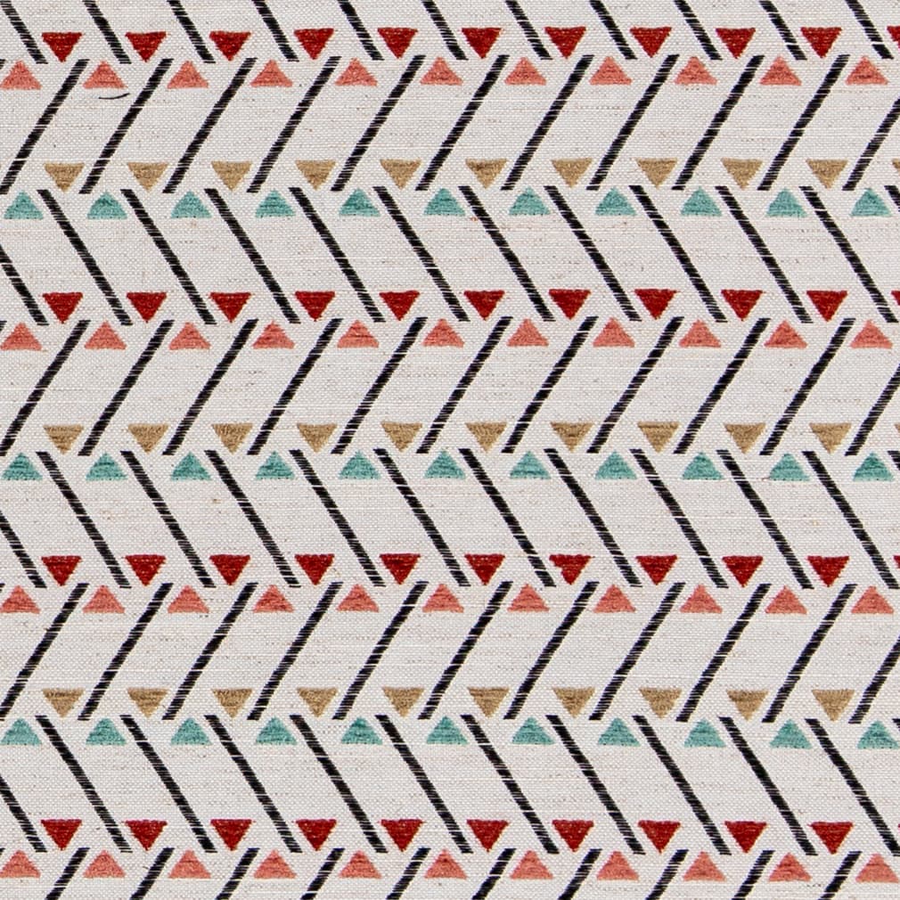 D3051 Abstract & Geometric Primrose Aqua & Teal,Red & Burgundy Charlotte Fabrics