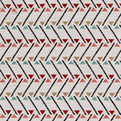 D3051 Abstract & Geometric Primrose Aqua & Teal,Red & Burgundy Charlotte Fabrics