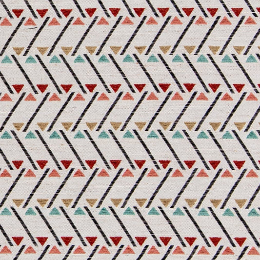 D3051 Abstract & Geometric Primrose Aqua & Teal,Red & Burgundy Charlotte Fabrics