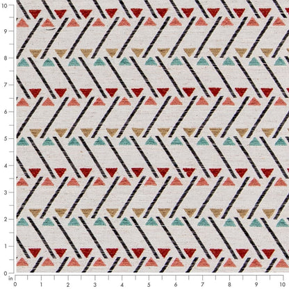 D3051 Abstract & Geometric Primrose Aqua & Teal,Red & Burgundy Charlotte Fabrics