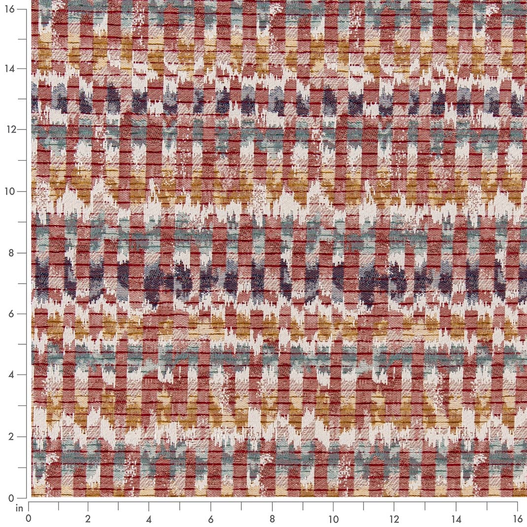 D3053 Abstract & Geometric Ruby Red & Burgundy Charlotte Fabrics