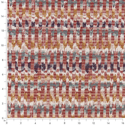 D3053 Abstract & Geometric Ruby Red & Burgundy Charlotte Fabrics