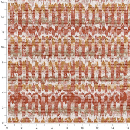 D3054 Abstract & Geometric Cinnamon Orange & Rust Charlotte Fabrics