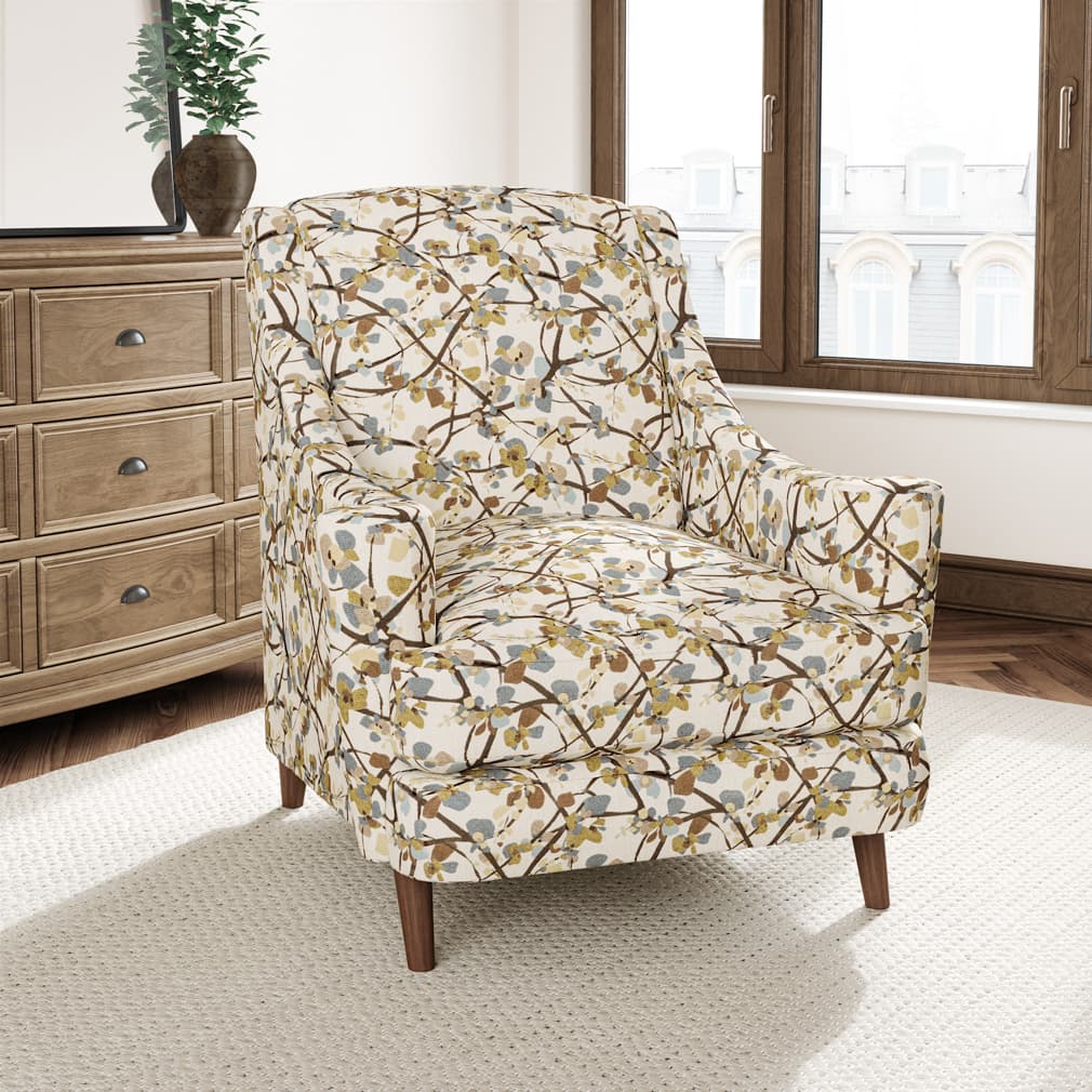 D3058 Abstract & Geometric,Leaves Breeze Blue,Green Charlotte Fabrics