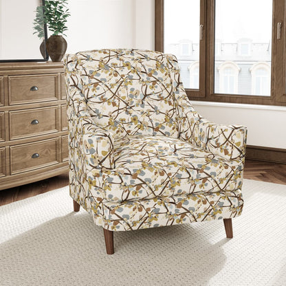 D3058 Abstract & Geometric,Leaves Breeze Blue,Green Charlotte Fabrics