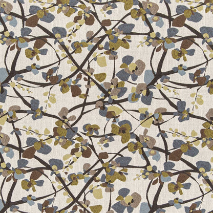 D3058 Abstract & Geometric,Leaves Breeze Blue,Green Charlotte Fabrics