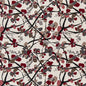 D3059 Abstract & Geometric,Leaves Crimson Red & Burgundy Charlotte Fabrics