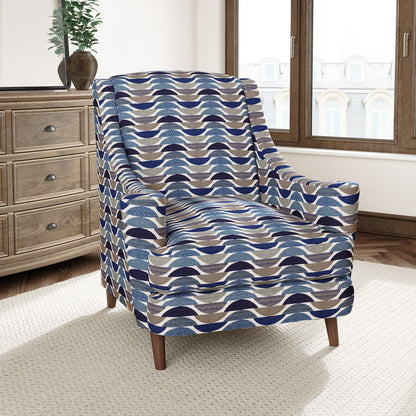D3062 Abstract & Geometric Indigo Blue Charlotte Fabrics