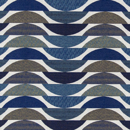 D3062 Abstract & Geometric Indigo Blue Charlotte Fabrics
