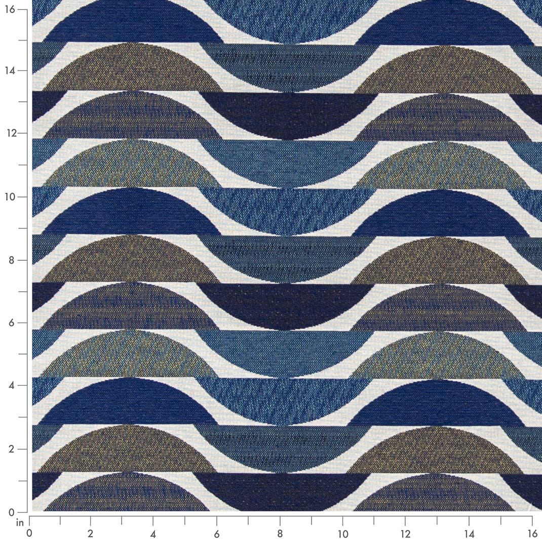 D3062 Abstract & Geometric Indigo Blue Charlotte Fabrics