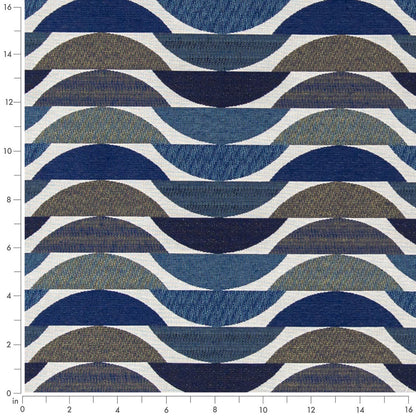 D3062 Abstract & Geometric Indigo Blue Charlotte Fabrics