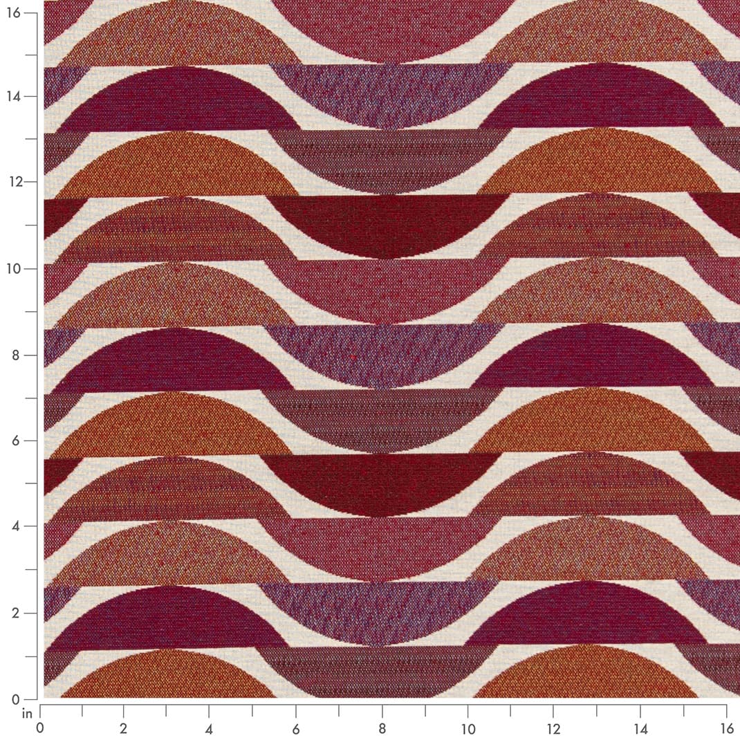 D3063 Abstract & Geometric Sangria Orange & Rust,Red & Burgundy Charlotte Fabrics