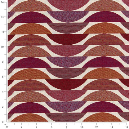 D3063 Abstract & Geometric Sangria Orange & Rust,Red & Burgundy Charlotte Fabrics