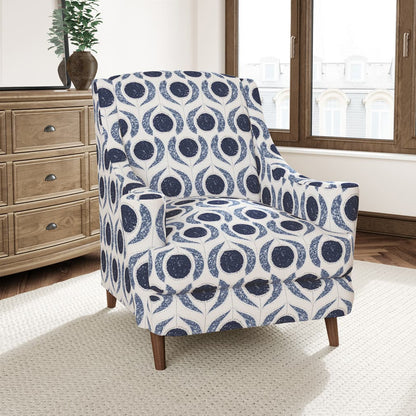 D3067 Abstract & Geometric Denim Blue Charlotte Fabrics