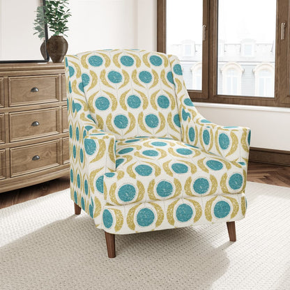 D3068 Abstract & Geometric Surf Aqua & Teal,Green Charlotte Fabrics