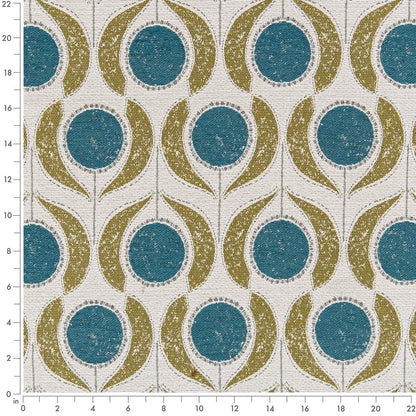 D3068 Abstract & Geometric Surf Aqua & Teal,Green Charlotte Fabrics