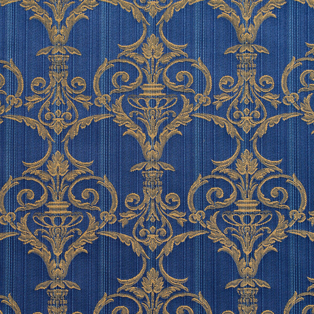 D306 Damask Regal Victorian Blue Charlotte Fabrics