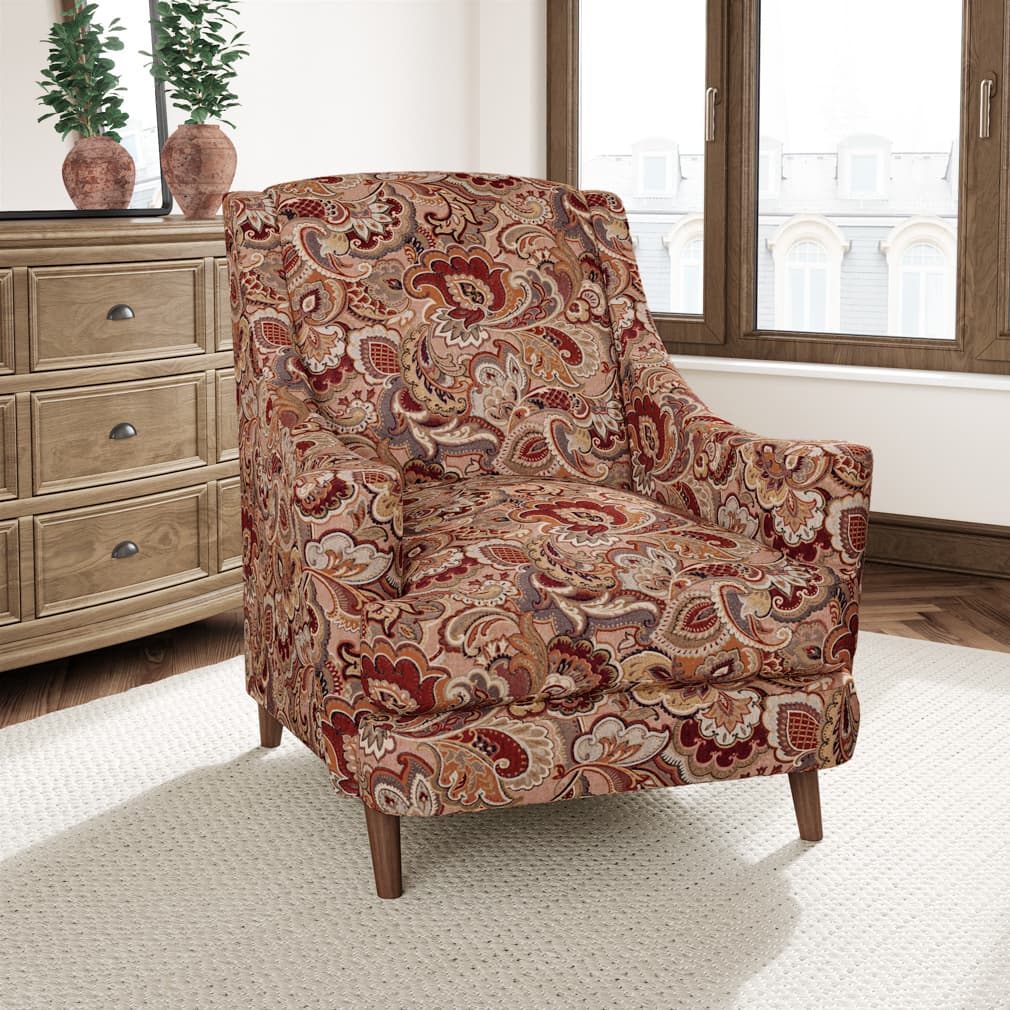 D3070 Paisley Merlot Orange & Rust,Red & Burgundy Charlotte Fabrics