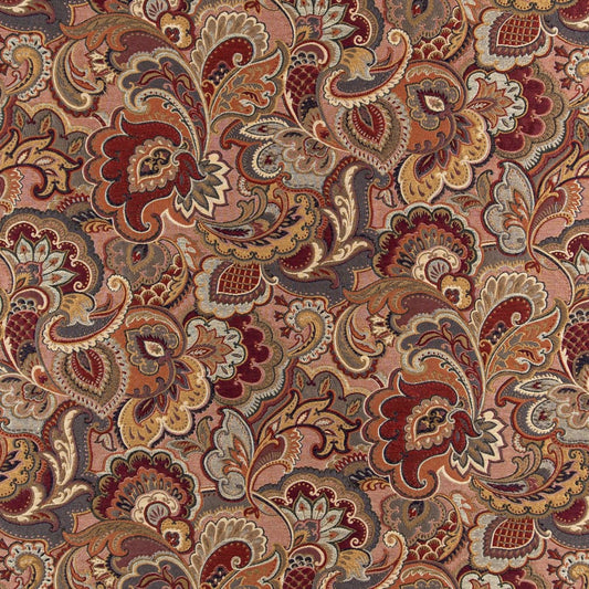 D3070 Paisley Merlot Orange & Rust,Red & Burgundy Charlotte Fabrics