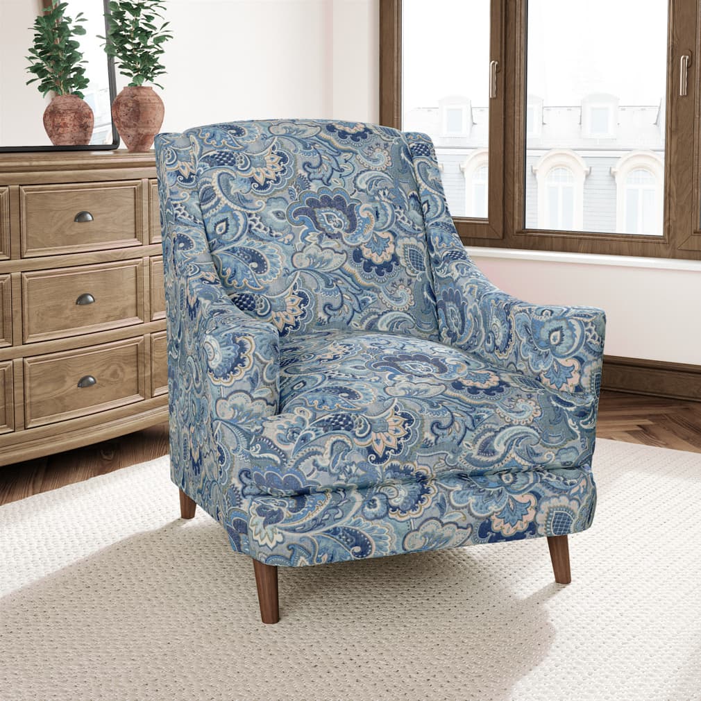 D3075 Paisley Sapphire Blue Charlotte Fabrics