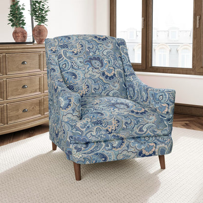 D3075 Paisley Sapphire Blue Charlotte Fabrics