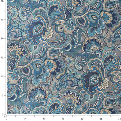 D3075 Paisley Sapphire Blue Charlotte Fabrics