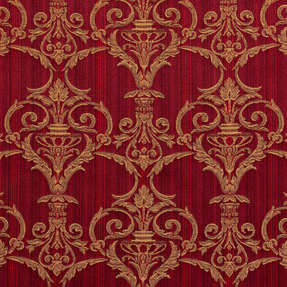 D307 Damask Ruby Victorian Red & Burgundy Charlotte Fabrics