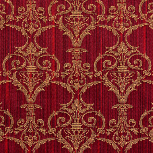 D307 Damask Ruby Victorian Red & Burgundy Charlotte Fabrics