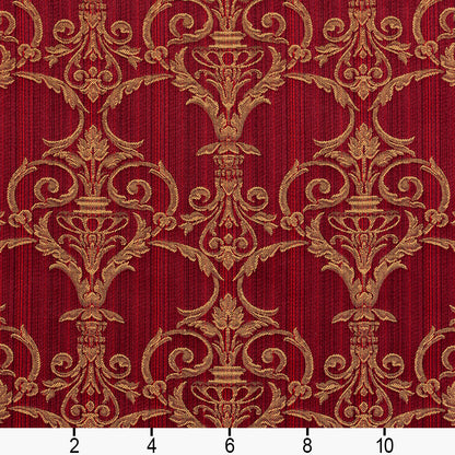 D307 Damask Ruby Victorian Red & Burgundy Charlotte Fabrics
