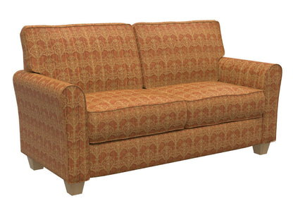 D309 Damask Amber Victorian Orange & Rust Charlotte Fabrics