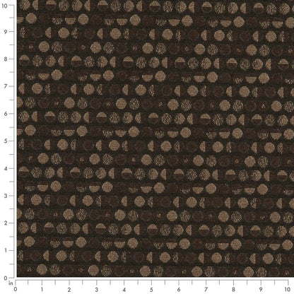 D3106 Abstract & Geometric Chocolate Black,Brown Charlotte Fabrics