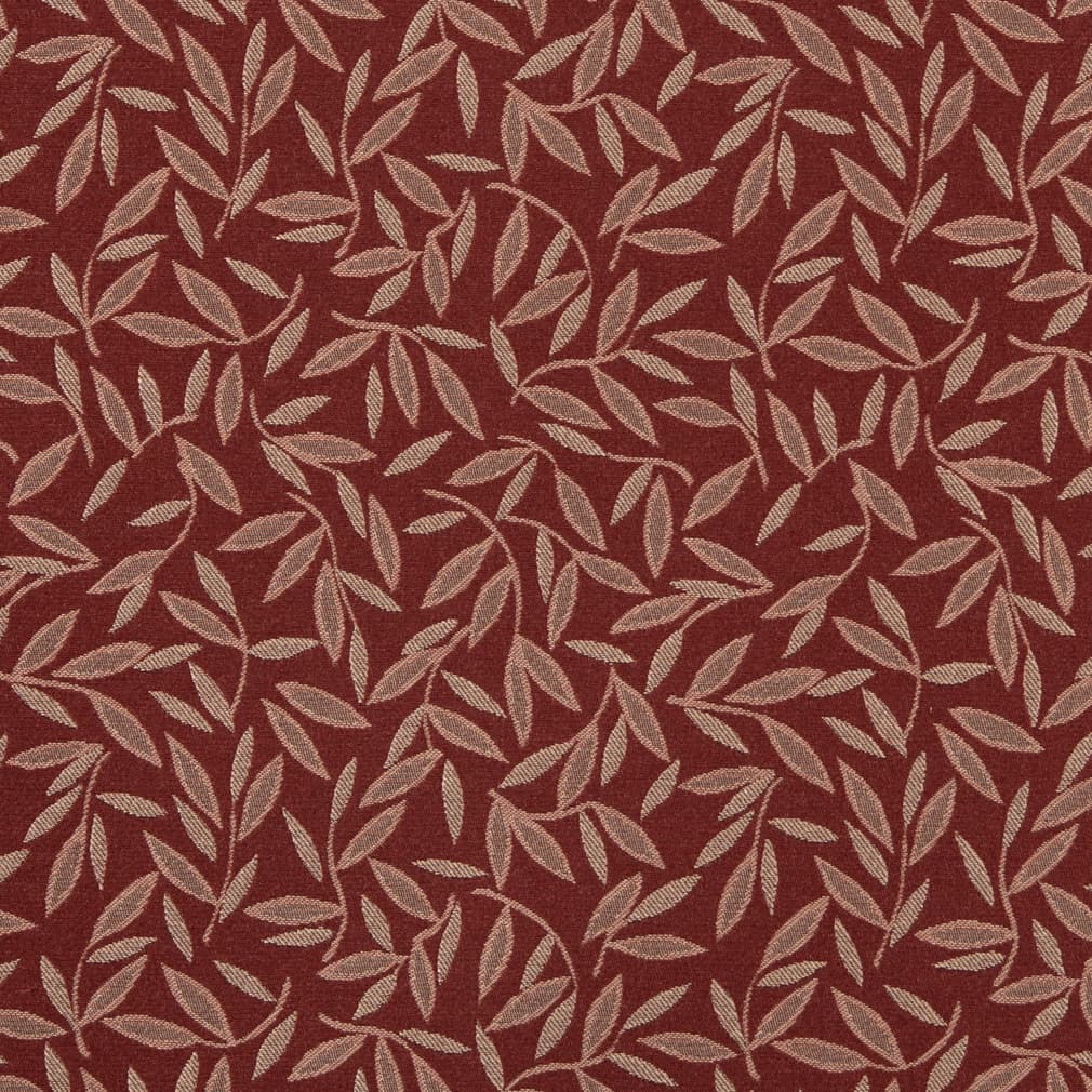 D3125 Leaves Ruby Red & Burgundy Charlotte Fabrics