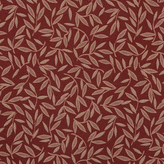 D3125 Leaves Ruby Red & Burgundy Charlotte Fabrics