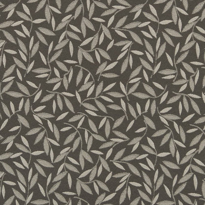 D3128 Leaves Slate Grey & Silver Charlotte Fabrics