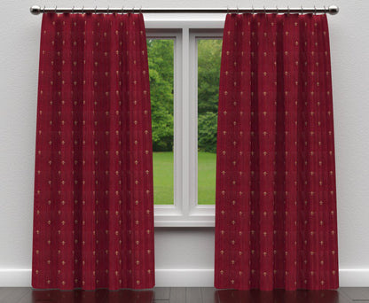 D312 Small Scale Ruby Medallion Red & Burgundy Charlotte Fabrics